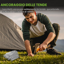 Carica l'immagine nel visualizzatore di Gallery, Velway Set di 50 Picchetti per Telo Pacciamatura - 150x36mm Ø 3 mm Antiruggine Picchetti da Giardino - Fissaggio per Tes
