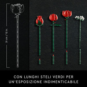 LEGO Icons Bouquet di Rose, Set di Fiori Finti da Costruire, Hobby Creativi per Adulti, Decorazione per Casa, Idea Regalo di San Valentino, per l'Anniversario, per Lei o Lui, Collezione Botanica 10328