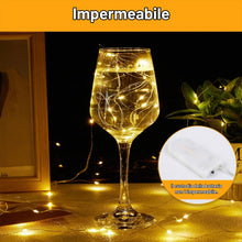 Carica l'immagine nel visualizzatore di Gallery, Luci LED a Batteria, 20 Pezzi Luci Stringa 1M Filo di Rame con 10 LEDs Catena Luminosa Natale per Esterni e Interni, Cas