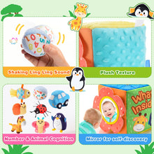 Carica l&#39;immagine nel visualizzatore di Gallery, HappyGoLucky Giochi Neonato 0-12 Mesi, Giochi Sensoriali per Neonati Regali Natale Bambini Giochi Montessori 6 Mesi Giochi per Neonati 0-3 Mesi Animali Giocattolo per Bambini Regalo Bambino