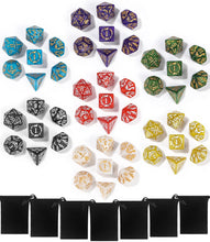 Carica l'immagine nel visualizzatore di Gallery, TIDEVAN Set di Dadi da Tavolo in Poliedrico,49 pezzi Dadi Poliedrici,con 7 Borse di Velluto Set di Dadi Poliedrici per RPG Dungeons e Dragons Pathfinder per DND RPG MTG D4 D8 D10 D12 D20(7 Colori)