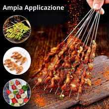 Carica l'immagine nel visualizzatore di Gallery, elzle 20 Spiedini in Acciaio Inox da 25 cm, per Barbecue e Grill