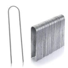 Carica l'immagine nel visualizzatore di Gallery, GardenMate®, picchetti di fissaggio da giardino, in metallo zincato, da 150 mm, a forma di U, ideali per fissare tessuti