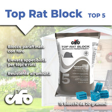 Carica l'immagine nel visualizzatore di Gallery, CIFO Veleno per Topi e Ratti, Esca Ratticida e Topicida in blocchi paraffinati, appetibile per ratto grigio e topolino d