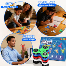 Carica l'immagine nel visualizzatore di Gallery, SCIONE Fidget Spinner 5 Pezzi - Giocattoli Anti-Stress per Bambini e Adulti, Rotazione Fluida Compleanni - Gioca in Uffi