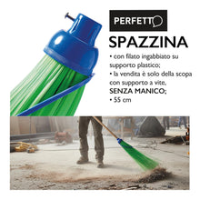 Carica l'immagine nel visualizzatore di Gallery, Perfetto Scopa SPAZZINA Senza Manico, per Giardinaggio, Cantieri, Strade, Operatori Ecologici, ECC. - Cm 55