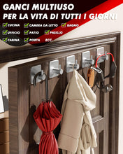 Carica l'immagine nel visualizzatore di Gallery, Auxmir 6 Pezzi Ganci Adesivi Appendi Accappatoio Bagno 4cm, Argento