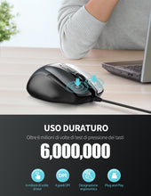 Carica l'immagine nel visualizzatore di Gallery, TECKNET PRO Mouse con Filo, Cavo USB 1.5M, Mouse Ottico Cablato