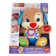 Carica l&#39;immagine nel visualizzatore di Gallery, Fisher-Price - Il Cagnolino Smart Stages Ridi &amp; Impara, morbido peluche educativo per imparare le prime paroline, con 75+ canzoni, luci e melodie, 6+ mesi, Versione italiana, FPM51