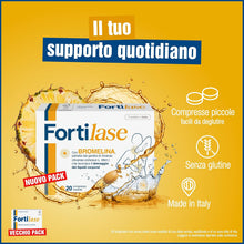 Carica l'immagine nel visualizzatore di Gallery, Fortilase, 20 Compresse, Integratore Alimentare di Bromelina