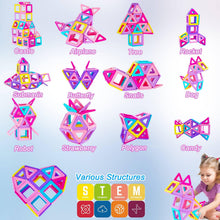 Carica l'immagine nel visualizzatore di Gallery, Costruzioni Magnetiche per Bambini 3 4 5 6 Anni 38 Pezzi Magneti Giochi Bambina 3 4 5 6 Anni Gioco Magnetici Bambino Mattoncini Magnetici per Bambini Natale Compleanno Regalo Bambina 3 4 5 6 7 Anni