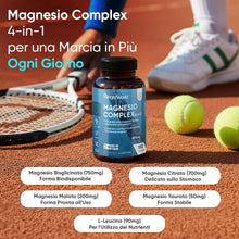 Carica l'immagine nel visualizzatore di Gallery, Magnesio Completo Vegano 490mg, 180 Capsule, Magnesium Complex 4 in 1
