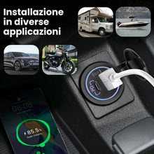 Carica l'immagine nel visualizzatore di Gallery, Offgridtec adattatore auto USB doppio 12V/24V con USB-C 65W e USB-A 18W, interruttore ON/OFF, copertura protettiva, corp