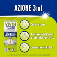 Carica l'immagine nel visualizzatore di Gallery, Vivin Tosse Complete Azione 3in1 Tosse Secca, Tosse Grassa, Mal Di Gola, Sciroppo 150 ml. Senza Glutine e Senza Lattosio.