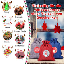 Carica l&#39;immagine nel visualizzatore di Gallery, Calendario Avvento fai da te - 2024 Calendario dell&#39; Avvento Vuoto da Riempire,18 x 13 cm Sacchetti Calendario Avvento da Riempire per Bambini Donna Uomo,24 Natale Bustine Calendario Avvento fai da te
