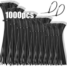 Carica l'immagine nel visualizzatore di Gallery, DUNSOO Fascette Plastica,1000 Pezzi Fascette Elettricista,100/150/200/250/300mm Fascette Plastica Lunghe per Uso Interno