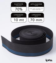 Carica l'immagine nel visualizzatore di Gallery, IPEA Cinghia Elastica per Divano, Sedie, Poltrone – [ 10 Metri di Lunghezza ] – Made in Italy - Larga 70 mm – Corda Fasc