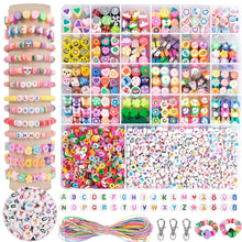 Carica l'immagine nel visualizzatore di Gallery, RUBY 1800 perline da infilare per bambini, perline fai da te per braccialetti fai da te, in argilla polimerica, set di c