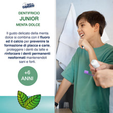 Carica l'immagine nel visualizzatore di Gallery, Pasta del Capitano, Dentifricio Baby Menta Dolce, Delicato Dentifricio al Gusto di Menta Dolce, Previene Placca e Carie,