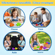 Carica l'immagine nel visualizzatore di Gallery, Cubo Sensoriale Fidget in Silicone Texturizzato, Giocattolo calmante antistress silenzioso per autismo ADHD ansia, perfe