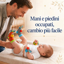 Carica l'immagine nel visualizzatore di Gallery, Sonaglini Sensoriali Montessori, Calzini Sonaglio Mani e Piedi Neonato 0-12 Mesi, Stimola Udito e Coordinazione, Gioco E