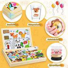Carica l'immagine nel visualizzatore di Gallery, COOLJOY 120+ Pezzi Puzzle Bambini 3 Anni, Puzzle Magnetico, Giochi Montessori, Giochi Bambini 2 3 4 Anni, Modello di Ani
