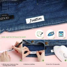 Carica l&#39;immagine nel visualizzatore di Gallery, LEMESO Etichette Adesive Personalizzate Termoadesive per Asilo con Penna 7 m x 1,6 cm Scuola per Vestiti Tessuto Ferro da Stirare