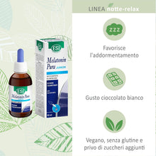 Carica l'immagine nel visualizzatore di Gallery, ESI - Melatonin Pura Junior, Integratore Alimentare di Melatonina Per Bambini, in Gocce, Senza Glutine, Senza Zuccheri e Vegan, Favorisce il Sonno, 40 ml