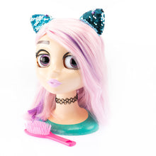 Carica l&#39;immagine nel visualizzatore di Gallery, Nice Group- Influencer Make Up Doll, Testa da Truccare e Pettinare con Occhi Cambia Colore per Bambine Influenzare Trucchi, Multicolore, Taglia Unica, 92049