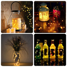 Carica l'immagine nel visualizzatore di Gallery, NEXVIN 8 Pezzi Luci a Batteria, Stringa Luci Led Micro 3 Meter 30 LED, Luci Impermeabile a Filo di Argento, Bianco Caldo