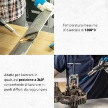 Carica l'immagine nel visualizzatore di Gallery, Högert Technik - Cannello per Saldatura, Bruciatore a Gas Portatile, Modello da Cucina e Uso Domestico, Temperatura Mass