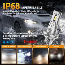 Carica l'immagine nel visualizzatore di Gallery, Lampadina H7 LED auto 130W 36000lm, 800% luminosità, luce Bianca Fredda 6500K, IP68, 99% Compatibile, 90000h Vita Utile,