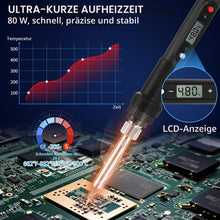 Carica l'immagine nel visualizzatore di Gallery, Kit Saldatore DEPAR 80W (350℃-500℃), Set di Saldatura 17 in 1 con Un Circuito, 5 Punte di Saldatura, Pompa Direzionale, 