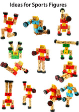 Carica l'immagine nel visualizzatore di Gallery, TOWO Robot Trasformazione in Legno - Gioco da Viaggio Transfigures - Veicolo Giocattolo da Trasformare - Robot in Legno per Bambini e Bambine di 3 Anni- blu