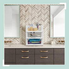 Carica l'immagine nel visualizzatore di Gallery, Relaxdays Organizer Pieghevoli per Armadio, Set 3 Box Estraibili in Plastica, Impilabili, HLP: 13x33,5x43,5 cm, Bianco
