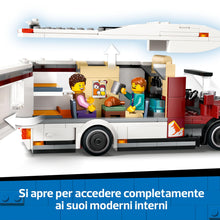 Carica l'immagine nel visualizzatore di Gallery, LEGO City Camper Van delle Vacanze d’Avventura - Veicolo Giocattolo da Costruire, Giochi per Bambini e Bambine da 6 Anni con 3 Minifigure e Accessori - Idee Regalo per Compleanni e Feste - 60454