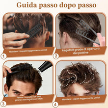 Carica l'immagine nel visualizzatore di Gallery, Pettine Denti Larghi,Pettine per Capelli Ricci Texture,Strumento Volumizzante per Radici,Uomini e Donne Accessorio per l