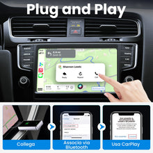 Carica l'immagine nel visualizzatore di Gallery, S1 Adattatore CarPlay Wireless per iPhone, Converte cablato in Wireless, Plug and Play, Compatibile con USB e Type-C, Ca