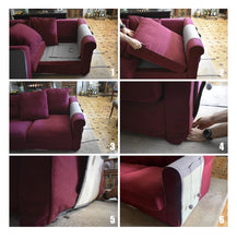 Carica l'immagine nel visualizzatore di Gallery, TREKAM Set 2x tiragraffi divano per gatti e rullo smacchiatori divano - Proteggi divano gatti graffi con palline elastiche giocattolo e tasche - affilaunghie sisal naturale per il tuo gattino