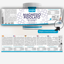 Carica l'immagine nel visualizzatore di Gallery, Magnesio Pidolato Puro 300 mg PiùLife con B1 B5 B6, 180 Capsule