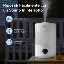 Carica l&#39;immagine nel visualizzatore di Gallery, LEVOIT Umidificatore Ambiente Smart Top-Fill Dual 200S, 3L, Umidificatore Ultrasuoni a Nebbia Fredda per Bambini/Piante Dura da 25H, ≤28dB Silenzioso Auto Modo con Oli Essenziali, Timer