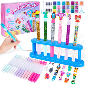 FGZU Kit Creativo per Creare Penne Carine, Lavoretti Creativi per Bambini idee Regalo per Bambina 6 7 8 9 10 Anni, Set di Penne di Cancelleria per Bambini, Giochi Bambina 4-12 Anni