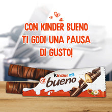 Carica l&#39;immagine nel visualizzatore di Gallery, Kinder Bueno, Snack al Cioccolato e Nocciola, un Wafer Ripieno di Crema alle Nocciole Ricoperto di Cioccolato Kinder, 5 Confezioni