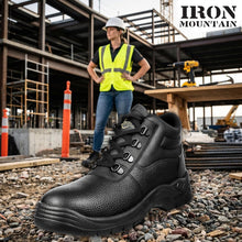Carica l'immagine nel visualizzatore di Gallery, Iron Mountain Stivali Antinfortunistici S3 SRC Unisex – Scarpe da Lavoro in Pelle con Puntale Acciaio, Antiperforazione,
