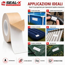Carica l'immagine nel visualizzatore di Gallery, Dpm tapes - Seal-X – Nastro Sigillante Industriale Impermeabile - Riparazioni per Piscine, Teloni, Camere d’Aria, Serbat