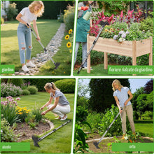 Carica l'immagine nel visualizzatore di Gallery, Attrezzo per Estirpare le Erbacce, Rastrello Manuale 2 in 1 e Zappa da Giardino Rastrello Sarchiatore Estirpatore Erbacc