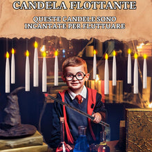 Carica l'immagine nel visualizzatore di Gallery, EXTSUD Set di 12 candele a LED galleggianti con telecomando bacchetta magica – candele a batteria con fiamma tremolante 