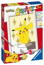 Carica l'immagine nel visualizzatore di Gallery, Ravensburger - CreArt Serie E, Pokémon, Pikachu, Dipingere con i Numeri, Kit Pittura Bambini, Cornice Inclusa, Gioco Educativo, Idea Regalo Bambino e Bambina 7+ Anni, 18x13 cm