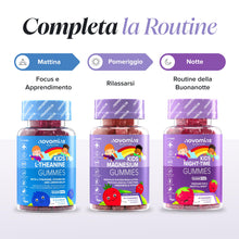 Carica l'immagine nel visualizzatore di Gallery, Magnesio Bambini Gommose | 546 mg Magnesio Citrato | 30 Gommose | Novomins