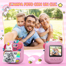 Carica l'immagine nel visualizzatore di Gallery, TIATUA Macchina Fotografica Bambini Istantanea, 2.4 Pollici 1080P HD Fotocamera Bambini con 32GB Scheda &amp; Carta da Stampa, Regali per bambini dai 3 ai 12 anni